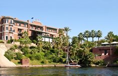 The Old Cataract Hotel overlooking the Nile in Aswan, Egypt