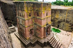 Church of St. George, one of eleven monolithic churches in Lalibela