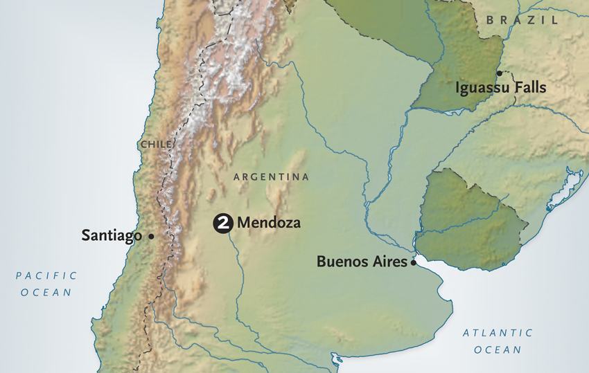 Mendoza Itinerary Map