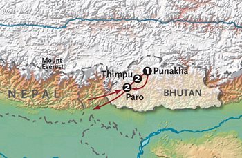 Bhutan Map