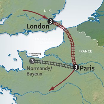 England + France Map