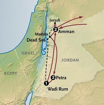 Jordan Petra Tour Map