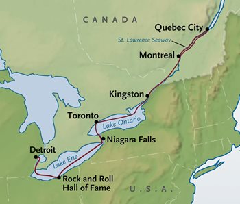 Quebec City Cruise Map