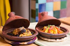 Morocco typical dish - meat and vegetable in tajine