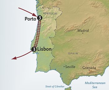 Port + Lisbon Map
