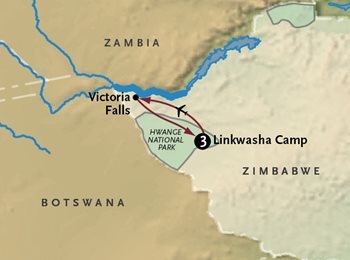 Zimbabwe Hwange Map