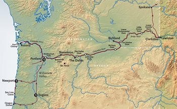 Columbia River Map
