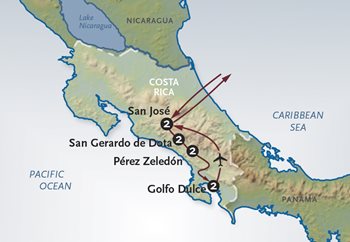 Costa Rica Tours Map