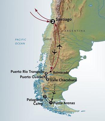 patagonia pure chile couple per map