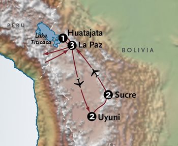 Bolivia Adventure Tours Map