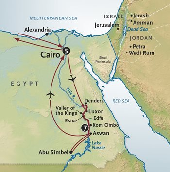 Egypt Cruise Map