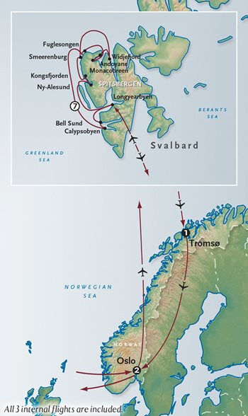 Norway Fjords Cruise Map