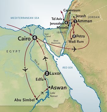 Middle East Tour Map