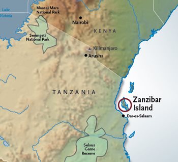 Zanzibar Island Map